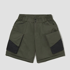 Nouveaux shorts en molleton polyester/coton pour hommes, style urbain, grandes tailles, service OEM, couleur unie, séchage rapide, taille à cordon de serrage - Product Image 1