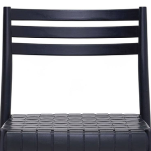 Chaise de salle à manger d'extérieur noire tressée, siège de jardin imperméable, mobilier de patio, restaurant, hôtel - Product Image 5