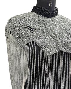 Nouvelle tendance 2026 : Capes brodées à la main, col mandarin noir, qualité supérieure, design artisanal, grande taille - Product Image 2