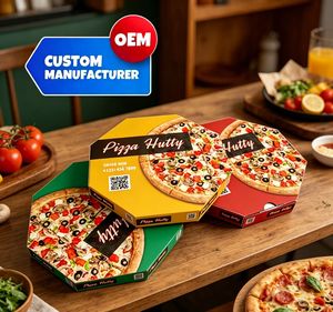 Cajas de Pizza Ecológicas Impresas Personalizadas con Logotipo de Marca para Empaquetado de Alimentos al por Mayor - Product Image 1