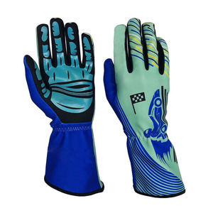 Premium Karting Gloves for Racing <b>Full</b> Finger Anti-<b>Slip</b> Palm Hook Loop Closure Lightweight Design Enhanced Control Driver - Product Image 1