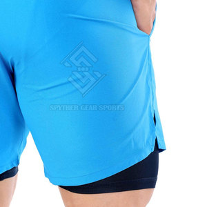 Design Your Own Logo Men Double <b>Layer</b> Shorts Solid Casual Quick Dry Breathable Eco-Friendly High Quality Best Selling - Product Image 6
