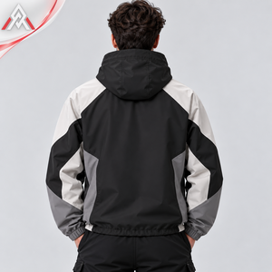 High Quality Hooded <b>Men</b> Windbreaker <b>Jacket</b> <b>Lightweight</b> Fabric Windproof <b>Waterproof</b> <b>Breathable</b> Comfortable Fit Winter Casual - Product Image 6