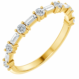 Bague en or jaune pour femme avec diamant rond taille brillant, bijou de fiançailles classique, Vaayu Jewels, plaqué rhodium, tendance - Product Image 3