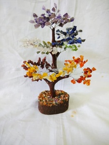 Arbre en pierres précieuses naturelles, arbre en quartz cristallin à multiples éclats, base en orgone, vente en gros d'arbres en pierres précieuses d'Inde - Product Image 3