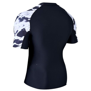 OEM Men <b>Compression</b> T <b>Shirt</b> Rash Guard Short Sleeve Swim <b>Shirt</b> UV Protection Custom Branding Supplier - Product Image 2