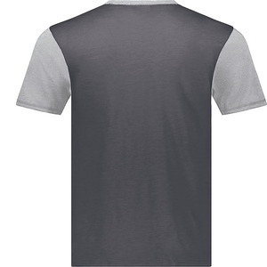 Vente en gros de t-shirts unis 100% coton à col rond taille américaine t-shirts vierges de haute qualité personnalisés en soie bleue grande taille pour hommes - Product Image 4