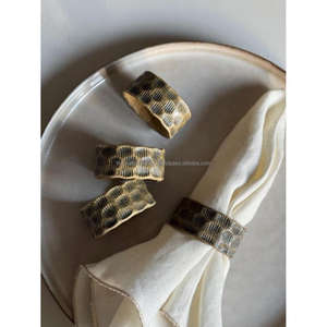 Soporte de pañuelos de oro galvanizado, servilleteros de boda de fácil aplicación coleccionables, soportes de pañuelos de lujo de grado alimenticio, estilo Simple - Product Image 5