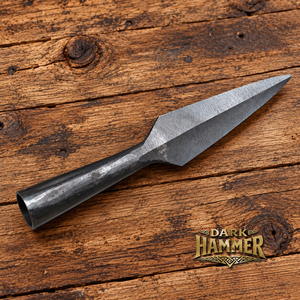 Punta de Lanza Vikinga Moderna Forjada a Mano, Pequeña, Negra, Estilo Rústico, Punta Puntiaguda, Acero con Alto Contenido de Carbono, Decoración Histórica, Dark Hammer - Product Image 1