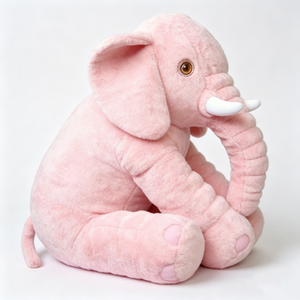 Peluche éléphant personnalisée pour bébé, peluche douce, peluche éléphant avec des dents blanches, pattes roses - Product Image 6