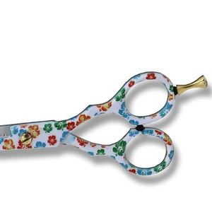 Ensemble de ciseaux de coiffure et d'éclaircissement multicolores professionnels pour salon de barbier, lames creuses affûtées, revêtement titane - Product Image 3