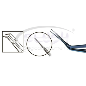 Pinzas de Capsulorhexis Inamura 1.5 Cross Action Rectas con Marcas, Instrumento Oftálmico para Cataratas de Blush Surgical - Product Image 3