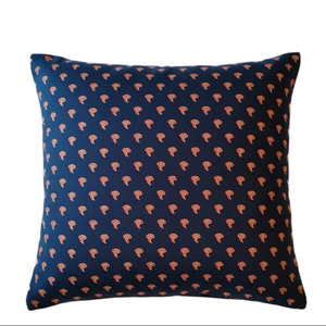 Housse de coussin carrée personnalisable en coton 100% imprimé à la main motif floral, style ethnique indien, amovible - Product Image 1