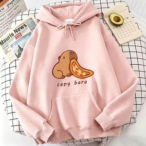 Sudadera con Capucha con Estampado de Gato Capibara Kawaii de los 90, Sudadera Divertida con Diseño de Gato, Sudadera Informal para Hombre y Mujer - Product Image 6