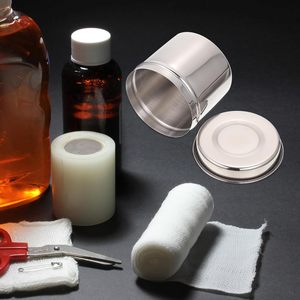 Tambour de rangement manuel en acier inoxydable pour gaze chirurgicale et pansements cliniques, pour hôpitaux, USI et premiers secours - Product Image 2