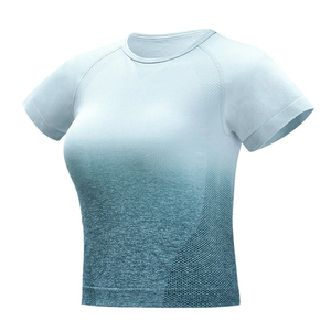 T-shirt de sport premium pour femme, respirant, pour l'entraînement, la course, le yoga, vêtements de sport, haut de performance activewear - Product Image 3
