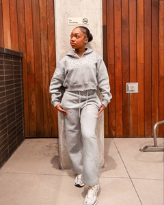 2026 Trends Stylish Winter Midweight Washed Windproof Hoodie Men Suits 2-Piece Set Plus Size Loose Fit for Sports & Casual - Product Image 3