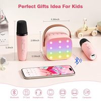 Microphone sans fil 2.4G pour enfants, microphone de karaoké professionnel, microphone portable sans fil pour appareils compatibles Shure