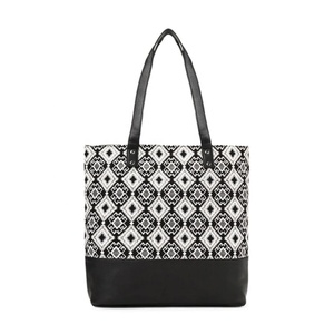 Bolso de compras plegable de cuero de lona clásico de alta calidad para mujer con patrón de puntos al mejor precio - Product Image 5