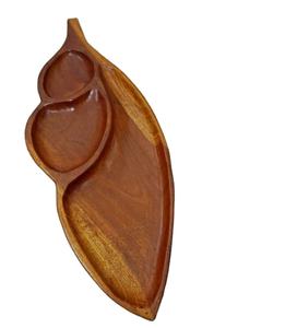 Grand plateau de cuisine décoratif de haute qualité en forme de feuille Bnana Meilleure vente Nouveau design Plateau poli foncé - Product Image 1