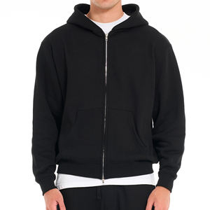 Ensembles de sport d'hiver pour hommes en coton 100 %, respirants, de haute qualité, pour l'entraînement en salle de sport, avec pantalon de jogging à manches longues, vente en gros OEM - Product Image 2