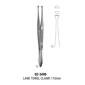 Graete avec pince de préhension 110 mm |   Instrument chirurgical de classe I en acier inoxydable de qualité supérieure - Product Image 2