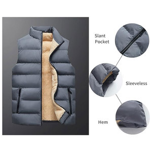 Chaqueta Casual de Lona para Hombre, Estilo Urbano, Personalizada con Estampado, Chaqueta sin Mangas de Otoño, Corte Moderno con Cierre - Product Image 3