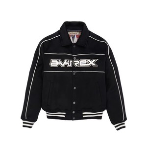Customised <b>Slim</b> <b>Fitted</b> Windbreaker Leather Avirex <b>Jackets</b> Factory Price Custom Made Hot Selling Luxury Avirex Leather <b>Jacket</b> <b>Men</b> - Product Image 3