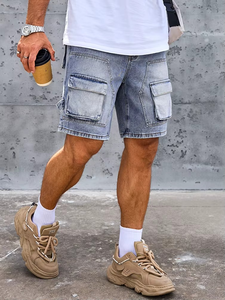 <b>Jeans</b> Workwear Denim Shorts <b>Man</b> Blue Slim Fit Stretch Vintage Straight <b>Jeans</b> - Product Image 3