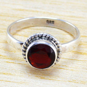 Custom Made 925 Sterling <b>Silver</b> <b>Garnet</b> Oval Faceted <b>Ring</b> OEM ODM Private Label Wholesale - Product Image 2