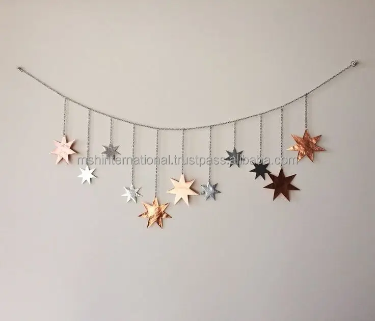 Star baby shower thim garland and party festival gift and home living room bathroom function christmas wall garland color full