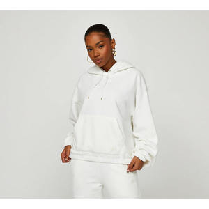 Custom Women White Tracksuit <b>Set</b> Hoodie <b>Jogger</b> Pants <b>Matching</b> Casual Sportswear Two Piece Athletic Outfit - Product Image 3
