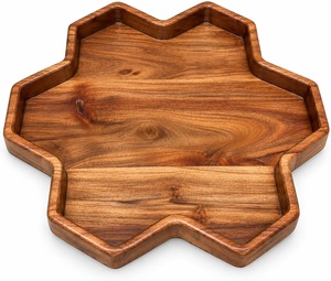 Plateau de service en bois de qualité supérieure Unicorn Handicrafts pour la maison, le café, le thé, le petit-déjeuner, les collations, les desserts, les aliments et les boissons - Product Image 3