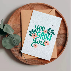 Sustainable <b>Handmade</b> Birthday Card Printed Message Inside Natural <b>Paper</b> Cute Cake Design Message Inside Eco <b>Paper</b> Greeting Card - Product Image 1