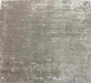 Handwoven Greige Silk –Modern Minimalist Rug - Product Image 1
