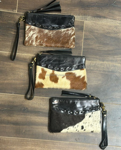 Nueva llegada de cuero de vaca multifuncional señoras cremallera bolsa de cuero genuino de la moda tarjeta efectivo monederos de muñeca para las mujeres - Product Image 3