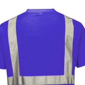 T-shirt de travail grande taille haute visibilité personnalisé, T-shirt de sécurité réfléchissant 100 % coton, T-shirt industriel haute visibilité - Product Image 5