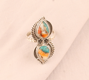 Wholesale Natural Oyster Copper <b>Ring</b> 925 Sterling <b>Silver</b> Vintage <b>Statement</b> <b>Rings</b> Spiny Oyster Turquoise Jewelry for Women - Product Image 5