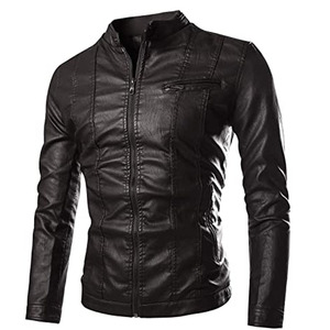 Veste pour homme à fermeture éclair, personnalisable, coupe ajustée, col montant, idéale pour l'automne - Product Image 5