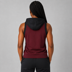 Latest Arrival Women <b>Sleeveless</b> <b>Hoodie</b> Custom Logo Soft Cotton Fleece Breathable Comfortable Casual Streetwear <b>Hoodie</b> Wholesale - Product Image 6