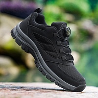 Vente en gros de chaussures de sport décontractées Baskets pour hommes de course à pied en maille respirante à boucle pivotante de grande taille