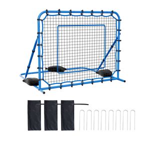 Rebotador de Fútbol de Ángulo Ajustable Rápido, con Marco de Hierro Reforzado y Red de PE, Equipo de Entrenamiento para Práctica de Pases - Product Image 1
