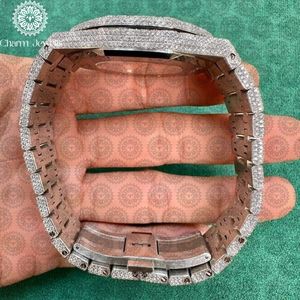 Montre de luxe en acier inoxydable Charm Jewells, boîtier polygonal de 42 mm, quartz analogique, lumineuse, montre de mode pour homme - Product Image 3