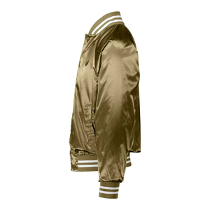 Chaqueta Bomber de Satén para Hombre, Cuello Alto Delgado, de Alta Calidad, Transpirable, Resistente al Viento, Cálida para Invierno - Product Image 4