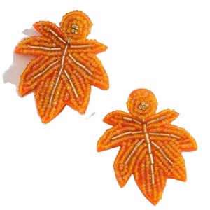 Trendy Handwork Beaded Embroidery XO XO <b>Earring</b> With Elegant <b>Cuteness</b> And Handmade Jewelry Touch From India - Product Image 2