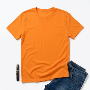 Camiseta de Algodón 100% Personalizada al por Mayor, Unisex, Manga Corta, Fitness, Estampada, Color Sólido, Logotipo Bordado, Ropa Urbana OEM - Product Image 3