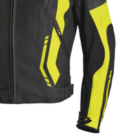 Chaqueta de Motociclista Negra con Paneles de Neón para Hombre, Equipo de Protección para Carreras