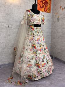 Lehenga de Seda Premium con Falda de 4 Metros, Elegante para Bodas, Fiestas y Eventos Étnicos para Mujeres - Product Image 3
