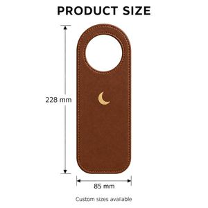 Accessoires de voyage personnalisés, étiquette de bagage en cuir avec logo gravé, vente en gros - Product Image 6