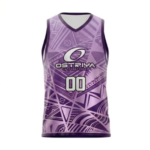 Camiseta de Baloncesto Ostriya Internacional, Cuello en V, Sin Mangas, Impresión Digital, Absorbe la Humedad, Talla Grande, Unisex para Adultos, Deportiva - Product Image 4